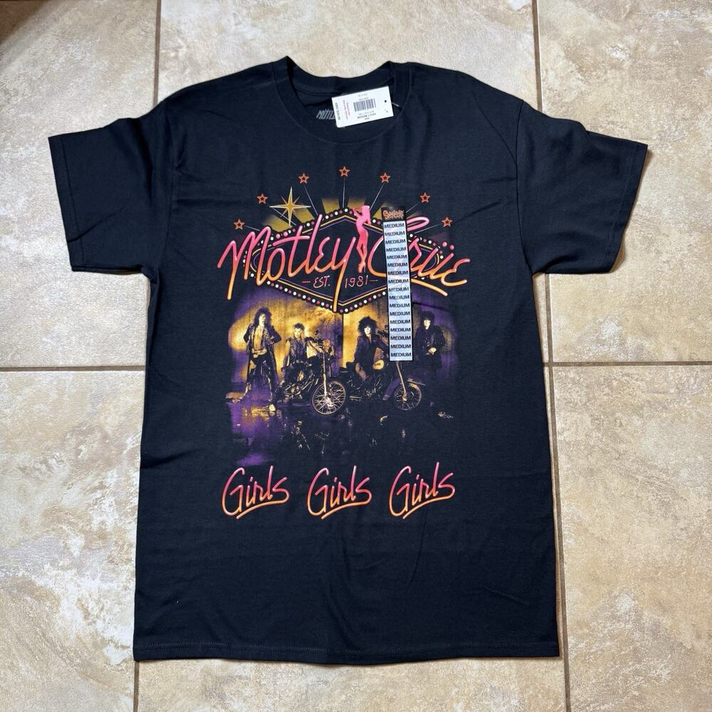 Spencer's Motley Crue Girls Girls Girls T-Shirt Size MEDIUM New With Tags